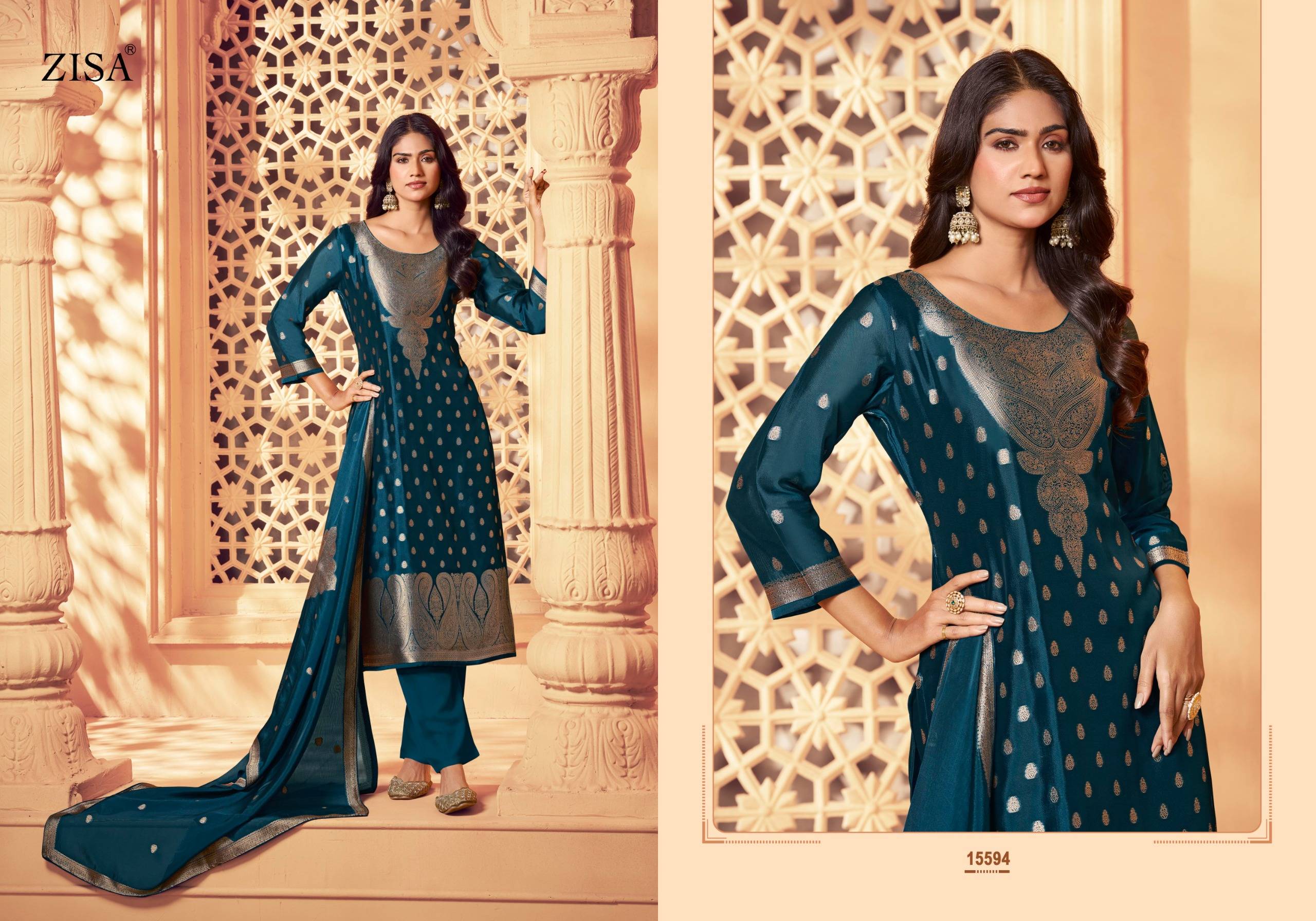 Silky Vol 6 By ZISA 15591 To 15594 Series Stylish Beautiful Colourful Bamberg Silk Dresses At Wholesale Price